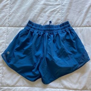 Lulu Lemon hotty hot blue shorts